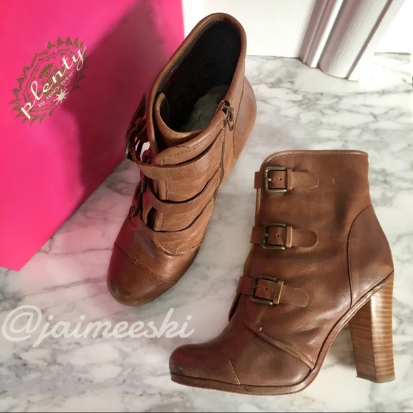 Plenty by Tracy Reese Shoes - PLENTY By Tracy Reese Emma Leather Buckle Booties